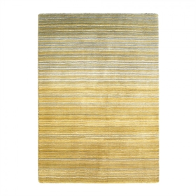 Fine Stripes Ochre Wool Modern Rugs